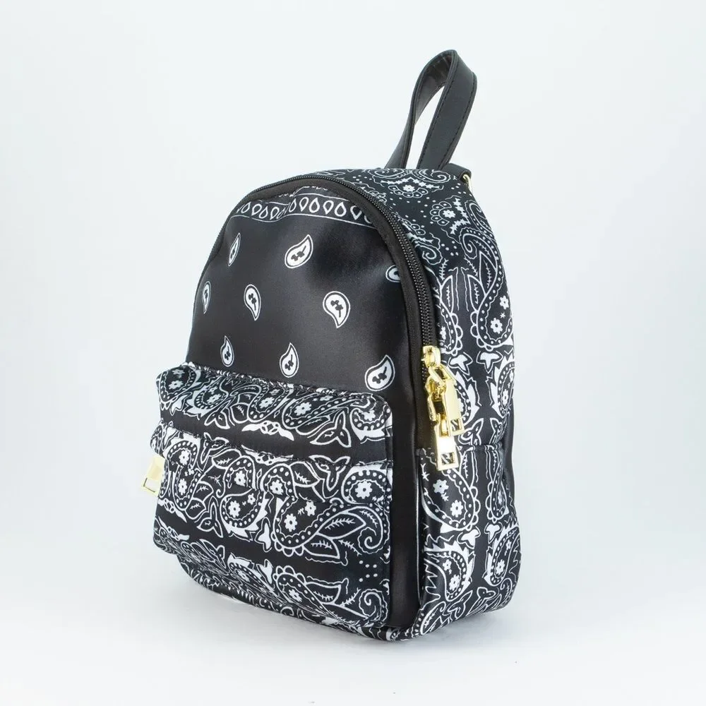 Black Bandana Mid Size backpack